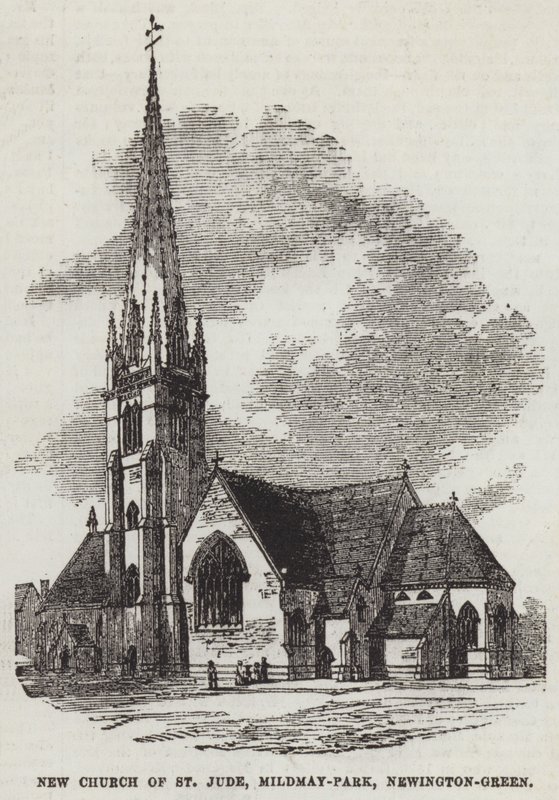 New Church of St Jude, Mildmay-Park, Newington-Green (metszet) alkotó: English School