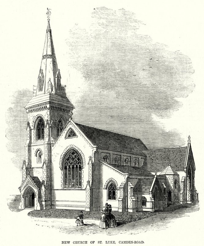 Új Szent Lukács-templom, Camden-Road (metszet) alkotó: English School