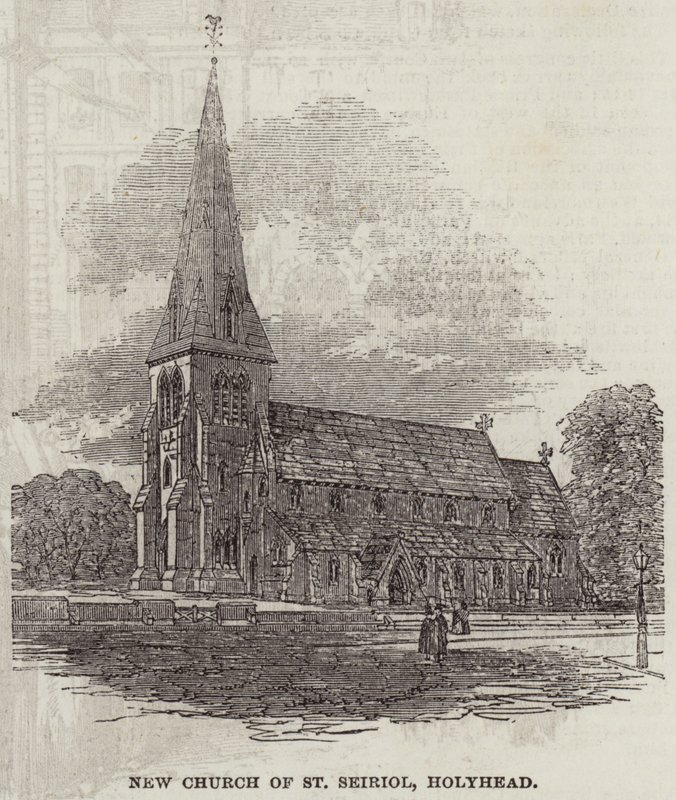 Új Szent Seiriol-templom, Holyhead (metszet) alkotó: English School