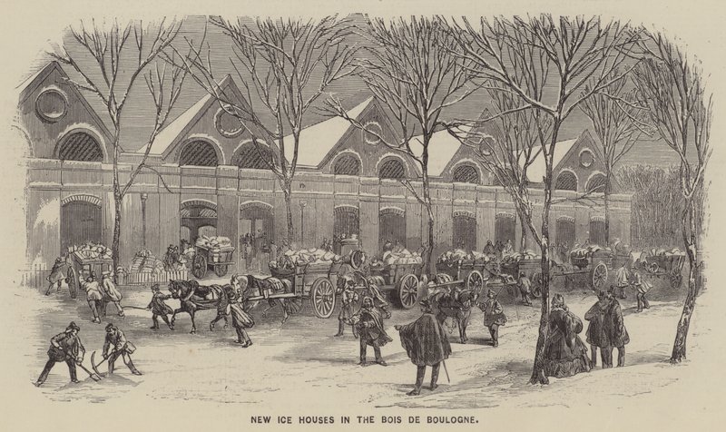 Új jégházak a Bois de Boulogne-ban (metszet) alkotó: English School