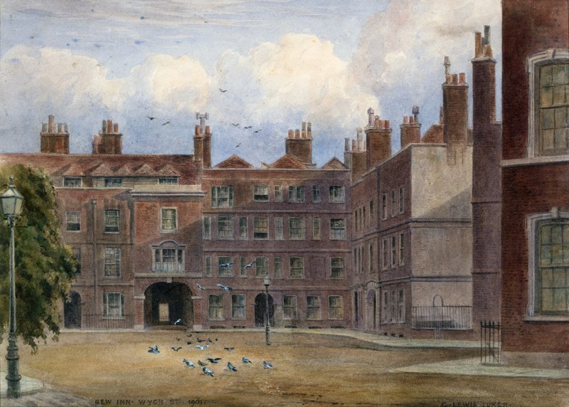 New Inn, Wych Street, 1901 (wc papíron) alkotó: English School