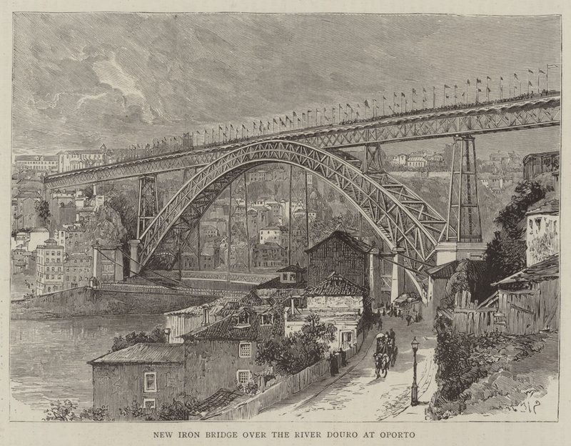 Új vashíd a Douro folyón Portóban alkotó: English School