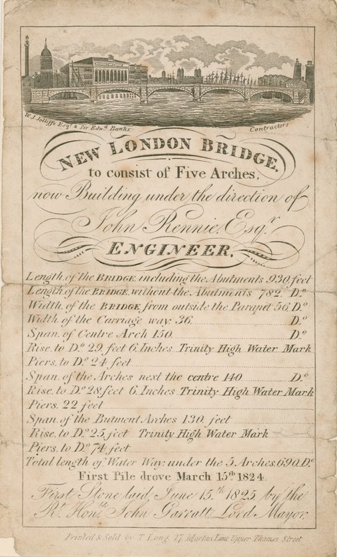 New London Bridge – John Rennie mérnök alkotó: English School