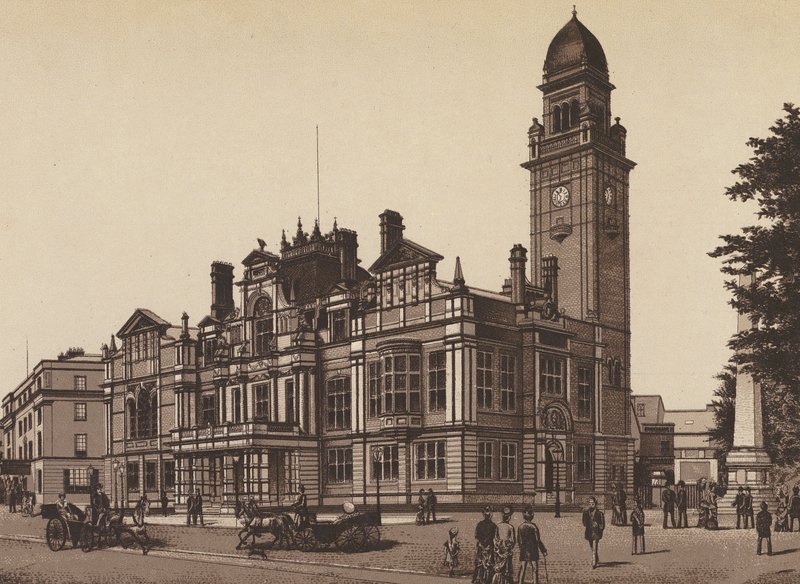 Új városháza, Leamington (litográfia) alkotó: English School