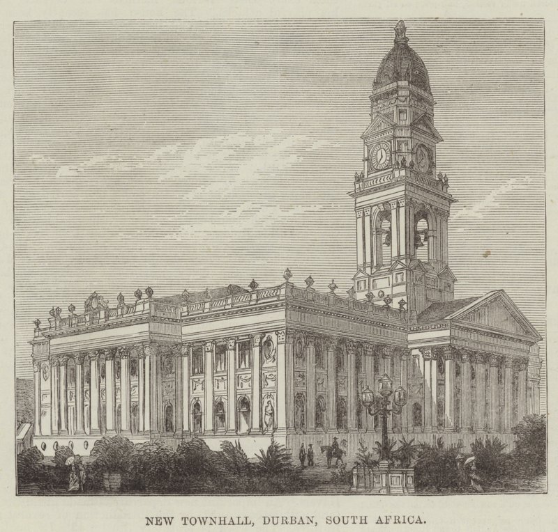 New Townhall, Durban, Dél-Afrika (metszet) alkotó: English School