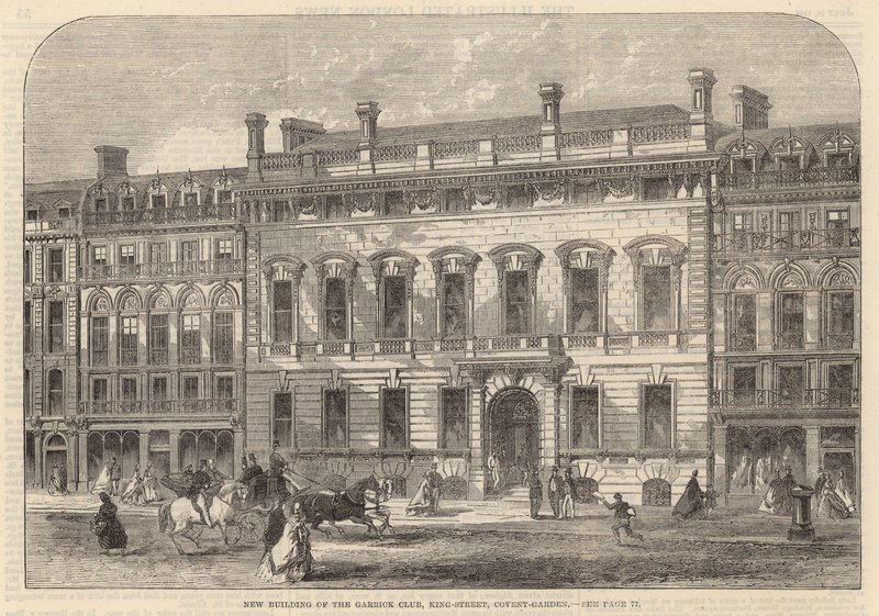 A Garrick Club új épülete, King Street, Covent Garden alkotó: English School