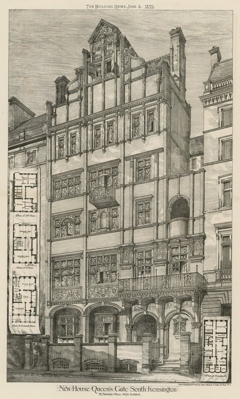 Új ház, Queens Gate, South Kensington, London alkotó: English School