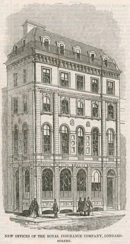 A Royal Insurance Company új irodái, a londoni Lombard Street alkotó: English School