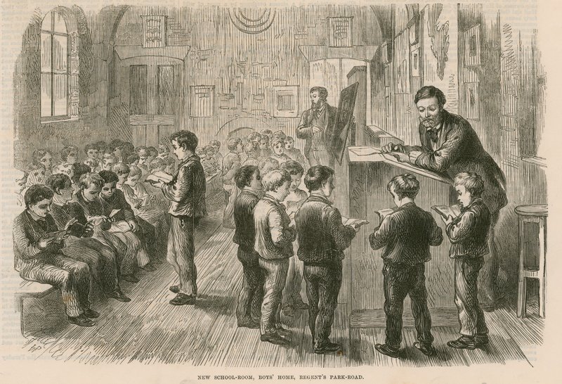 Új iskolaterem, Boys Home, Regents Park Road, London alkotó: English School