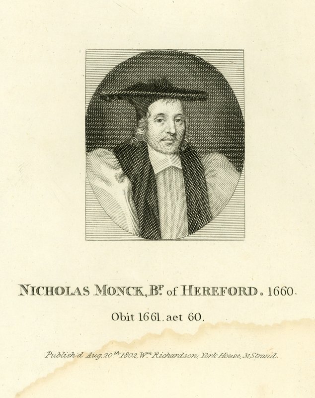 Nicholas Monck, Hereford püspöke alkotó: English School