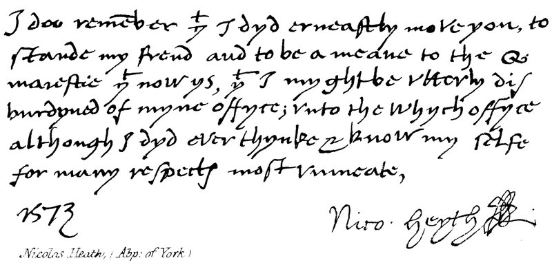 Nicolas Heath, (abp: York) alkotó: English School