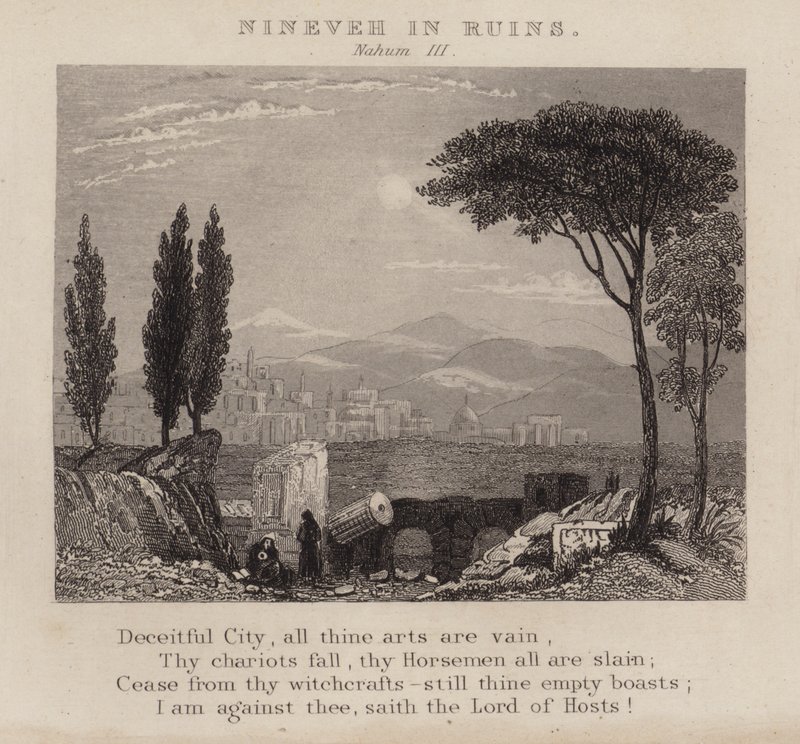 Ninive a romokban, Nahum III (metszet) alkotó: English School