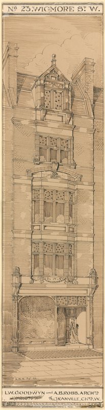 No 23 Wigmore Street, London (tinta papíron) alkotó: English School