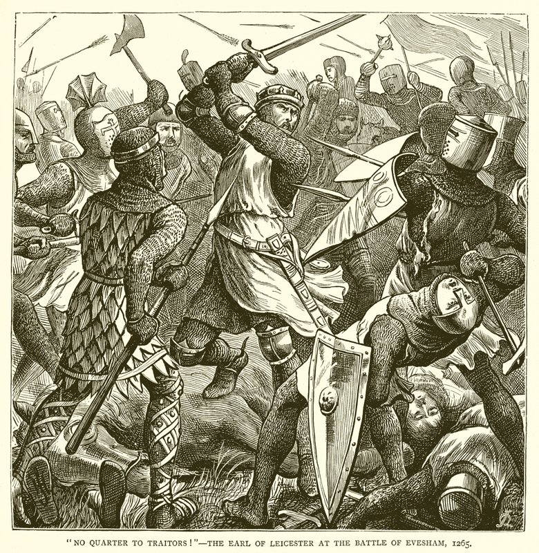 Negyed nincs árulóknak! – Leicester grófja az eveshami csatában, 1265 alkotó: English School