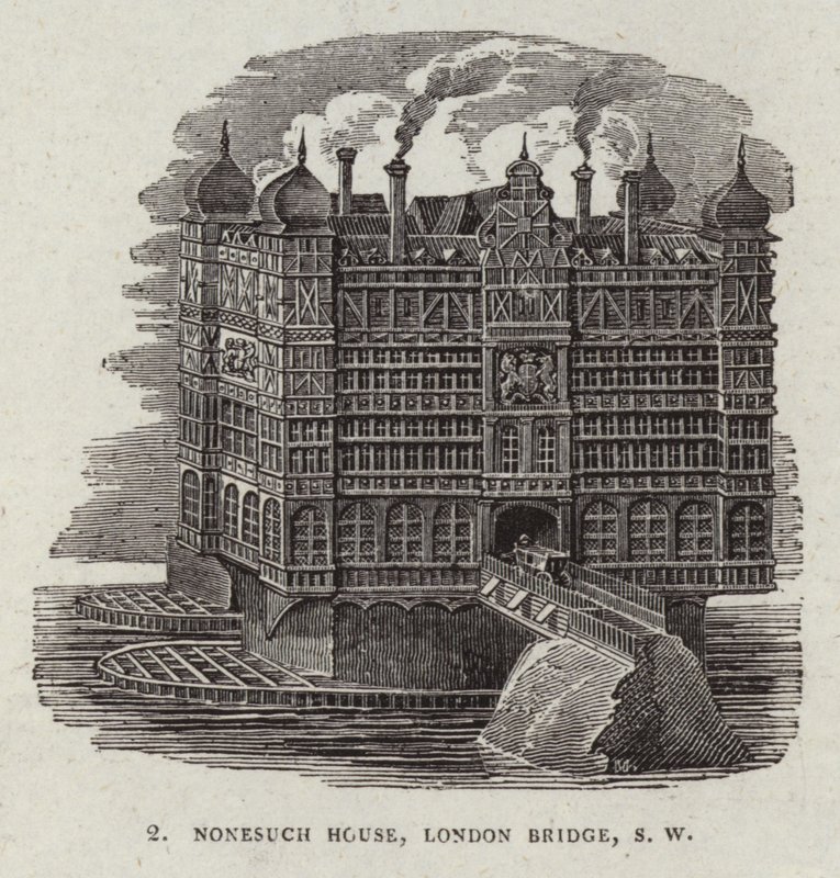 Nonesuch ház az Old London Bridge-en alkotó: English School
