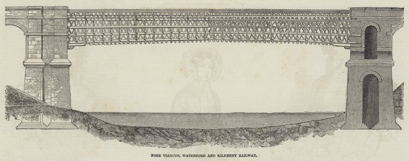 Nore Viaduct, Waterford és Kilkenny Railway (metszet) alkotó: English School