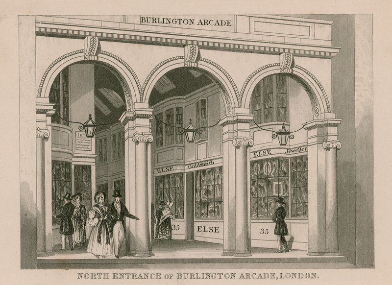 A londoni Burlington Arcade északi bejárata alkotó: English School