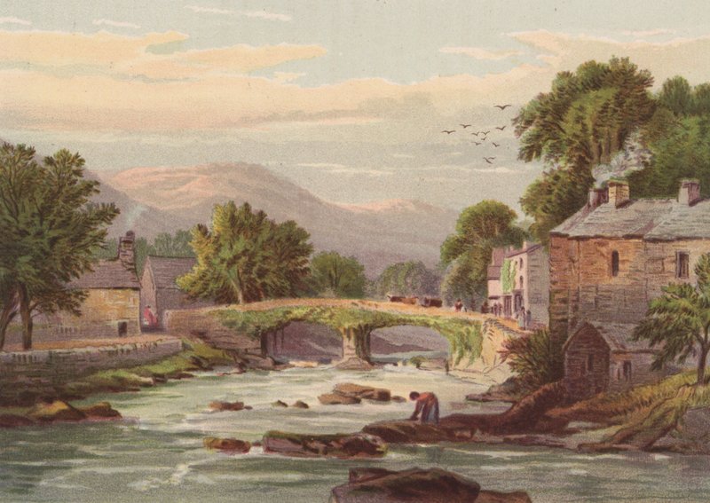 Walestől északra, Beddgelert (színes litó) alkotó: English School