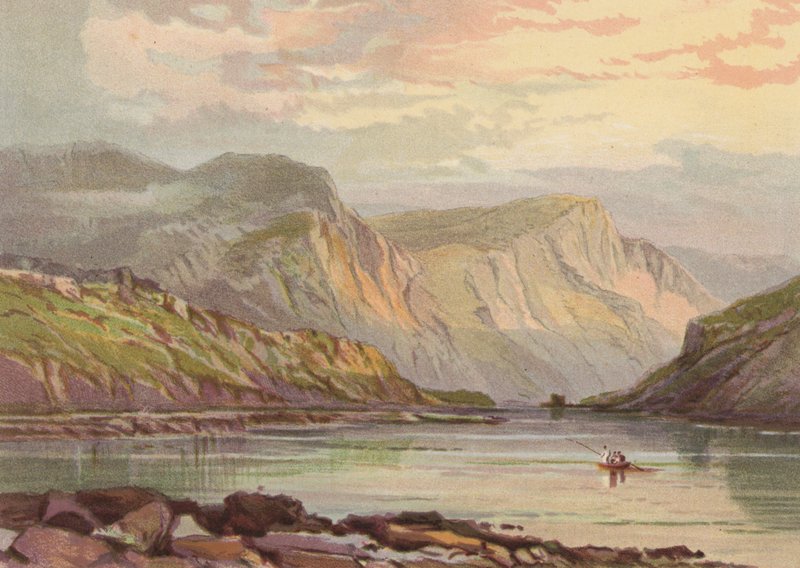 Walestől északra, Llyn Ogwen (színes litho) alkotó: English School