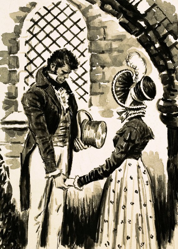 Northanger apátság (guache papíron) alkotó: English School