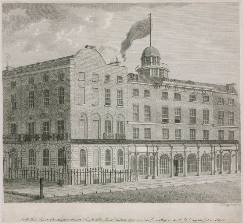 Lackington északnyugati része, Allen & Cos Múzsák temploma, Finsbury Square alkotó: English School