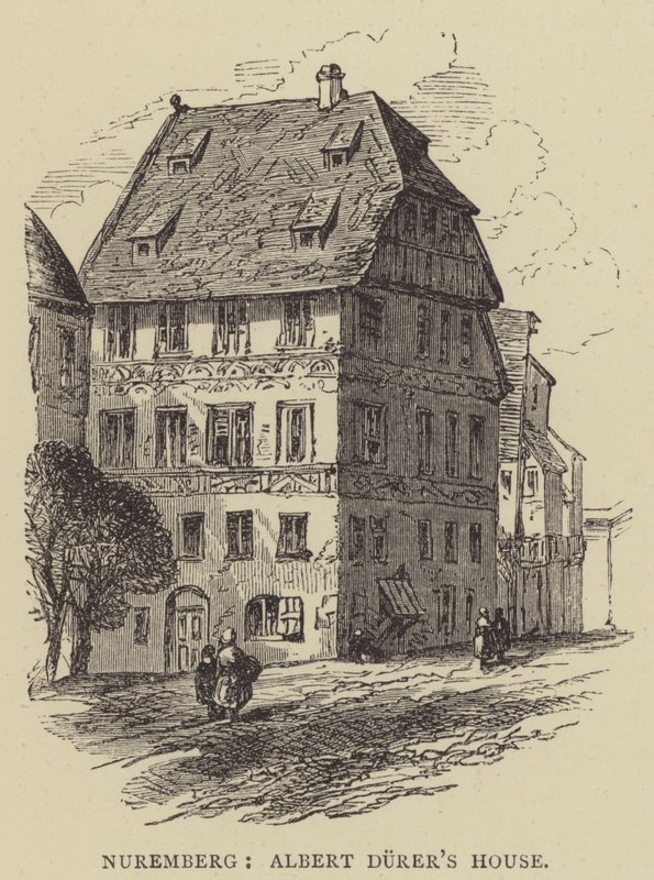 Nürnberg, Albert Durer háza (metszet) alkotó: English School