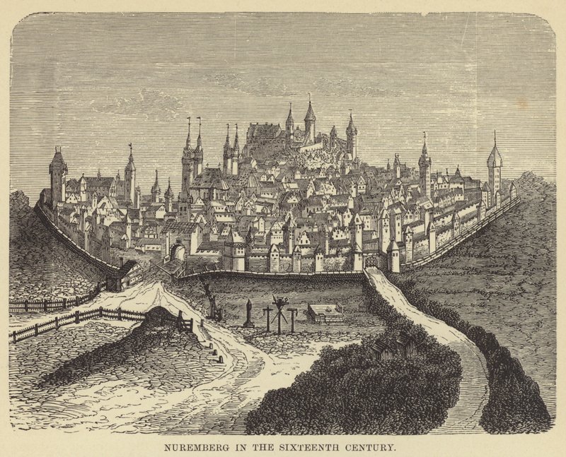 Nürnberg a tizenhatodik században (metszet) alkotó: English School