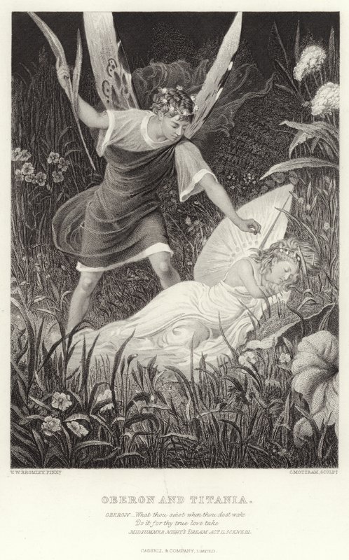 Oberon és Titánia, Szentivánéji álom, II. felvonás, III. jelenet alkotó: English School