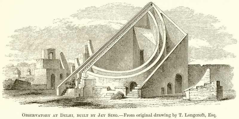Delhi csillagvizsgáló, amelyet Jey Sing épített alkotó: English School