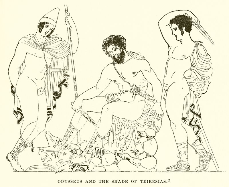 Odüsszeusz és Teiresias árnyéka alkotó: English School