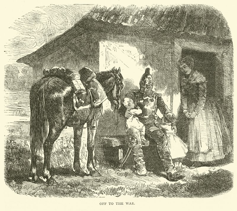 Indulás a háborúba, 1870. október alkotó: English School