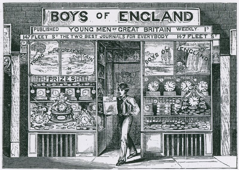 Edwin J Brett, a Boys of England kiadó irodái alkotó: English School