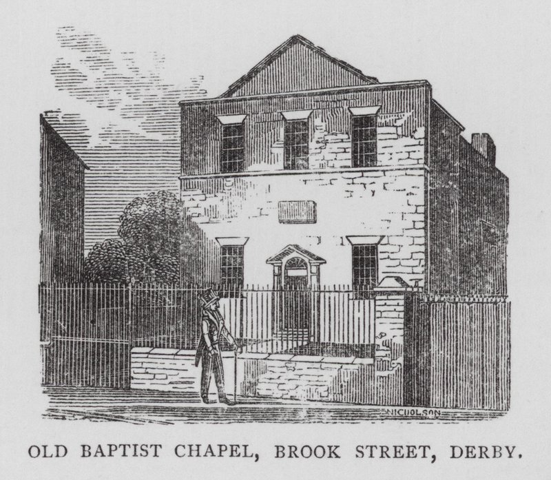 Old Baptist Chapel, Brook Street, Derby (metszet) alkotó: English School