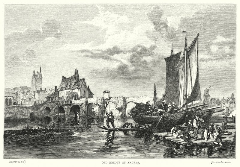 Régi híd Angers-ben (metszet) alkotó: English School