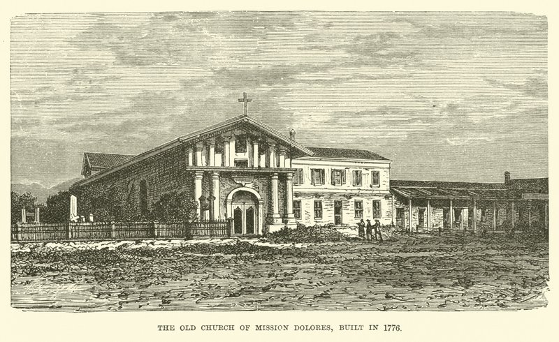 A Dolores Misszió régi temploma, 1776-ban épült alkotó: English School
