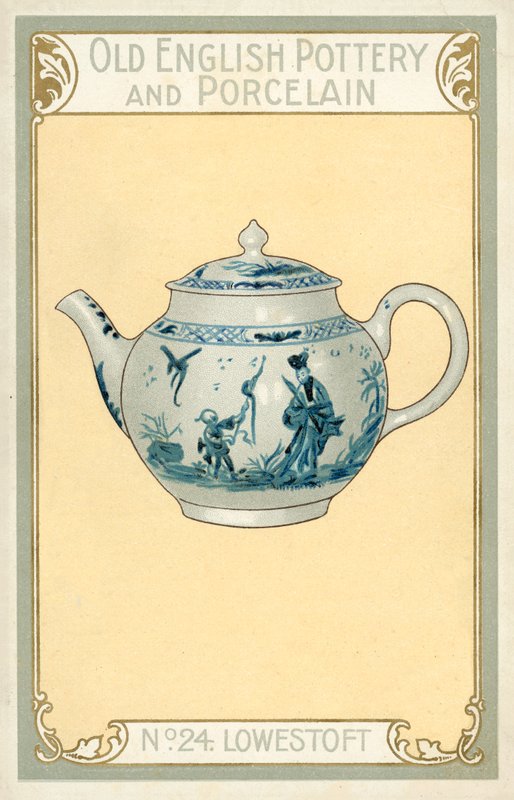 Régi angol kerámia és porcelán: Lowestoft (színes litográfia) alkotó: English School