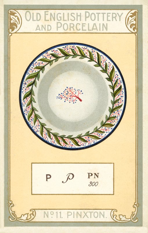 Régi angol kerámia és porcelán: Pinxton (színes litográfia) alkotó: English School