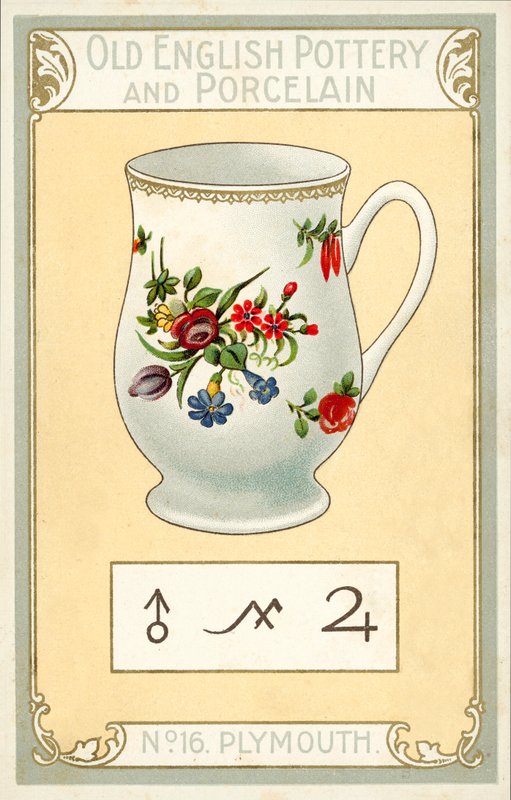 Régi angol kerámia és porcelán: Plymouth (színes litográfia) alkotó: English School
