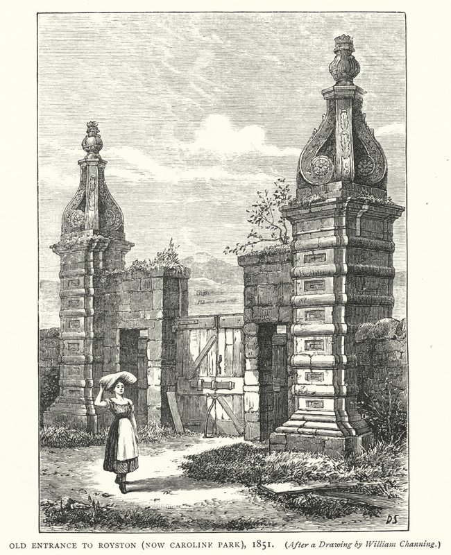 Royston régi bejárata, ma Caroline Park alkotó: English School
