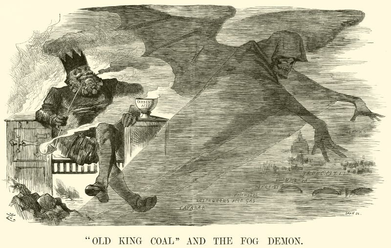 "Old King Coal" és a Köddémon (metszet) alkotó: English School