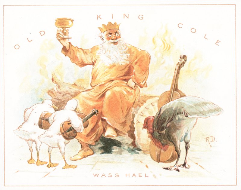 Old King Cole, karácsonyi kártya alkotó: English School