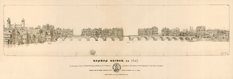 Old London Bridge, 1627 alkotó: English School