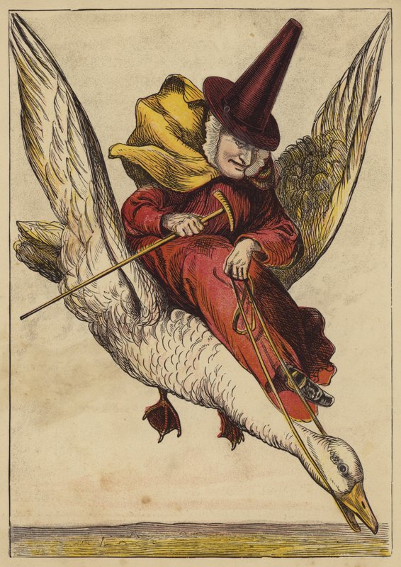 Old Mother Goose (színes metszet) alkotó: English School