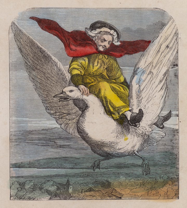 Old Mother Goose (színes metszet) alkotó: English School