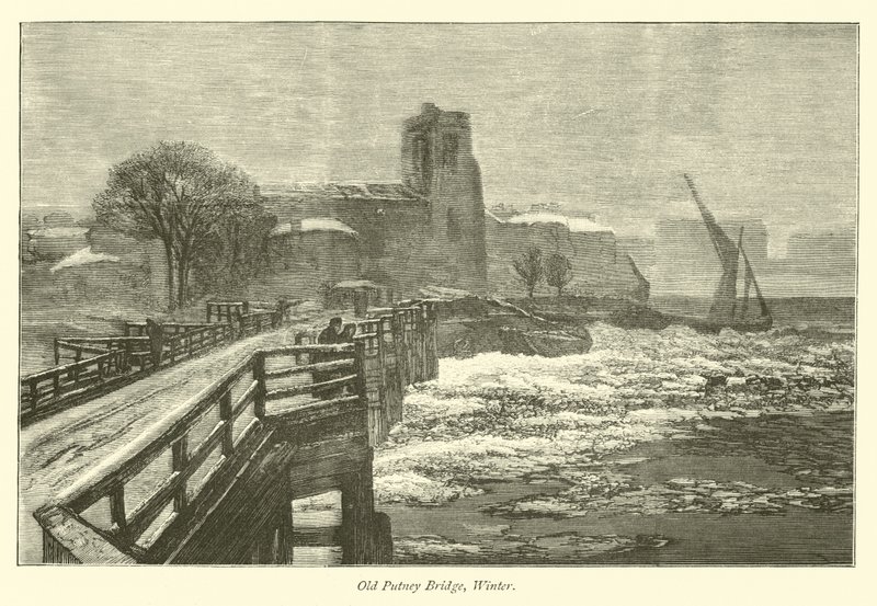 Régi Putney híd, tél alkotó: English School