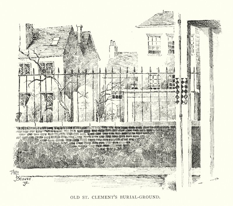 Régi Szent Kelemen temető (litho) alkotó: English School
