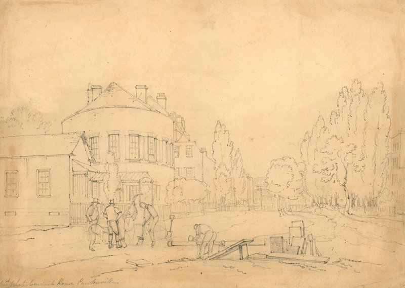 Old White Conduit House, Pentonville, London; vázlat alkotó: English School