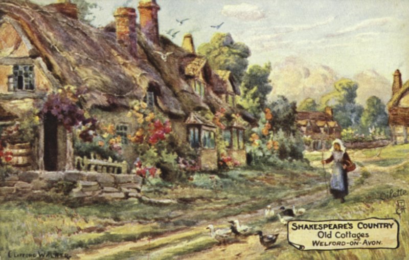 Régi nyaralók, Welford-on-Avon, Warwickshire alkotó: English School