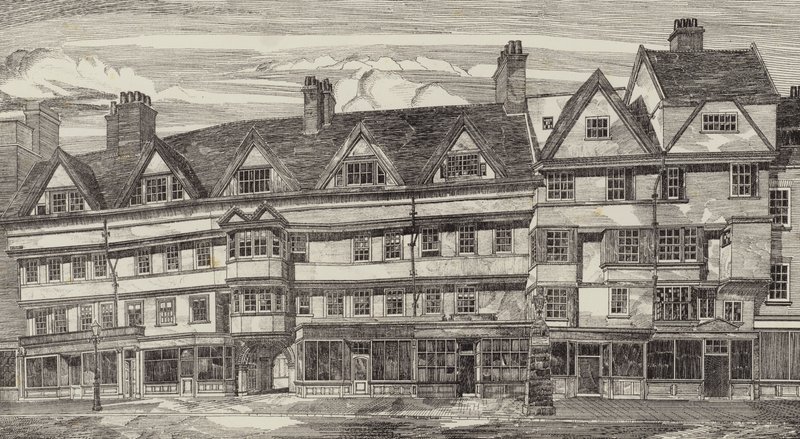 Régi házak a londoni Holborn Barsban alkotó: English School