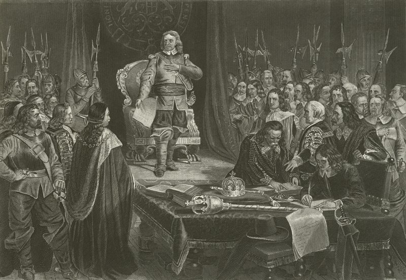 Oliver Cromwell megtagadja az angol koronát, 1657 alkotó: English School